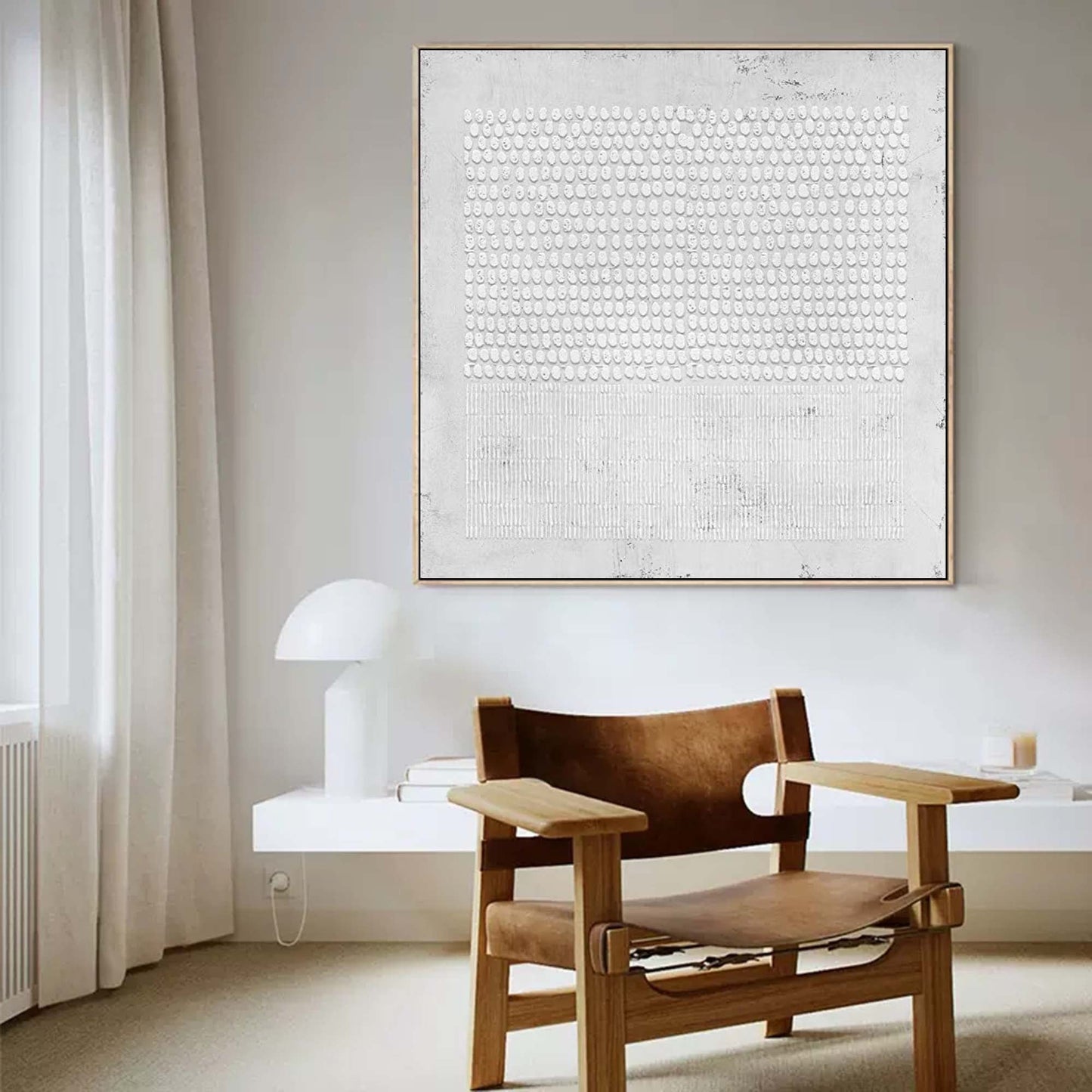 Elegant Minimalist Abstract Oil Painting for Modern Home D√©cor