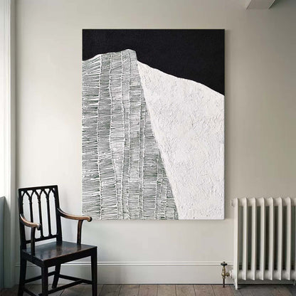 Elegant Minimalist Abstract Oil Painting for Modern Home Decor