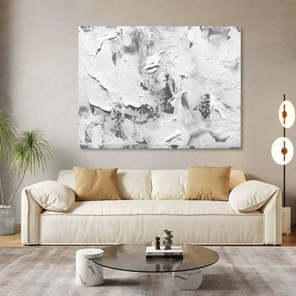 Textured Minimalist Oil Painting for Modern Wabi-Sabi Home Decor