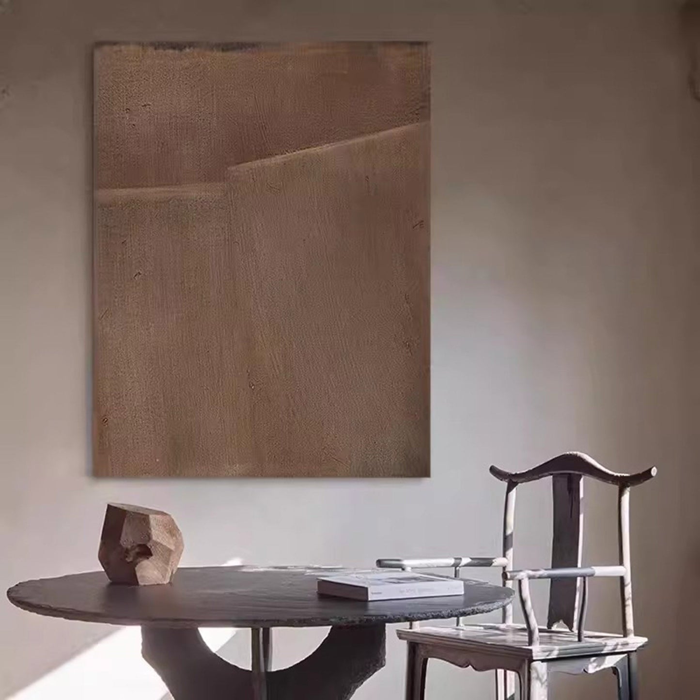 Elegant Minimalist Abstract Oil Painting for Modern Home Decor