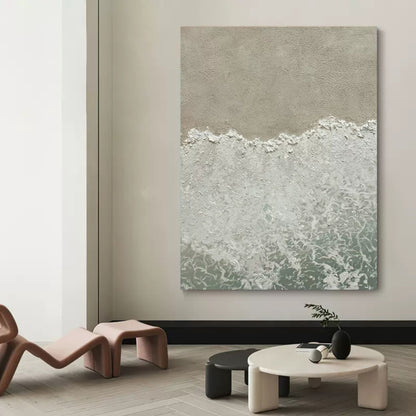 Tranquil Ocean Waves Oil Painting for Serene Home Décor