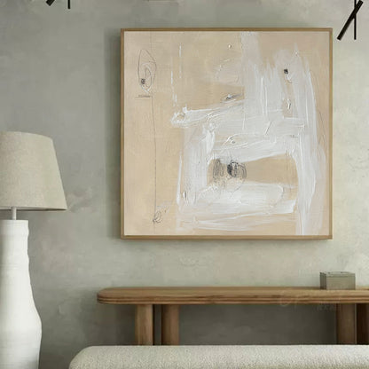 Elegant Minimalist Abstract Oil Painting for Contemporary Home Decor