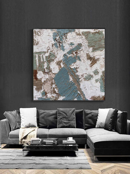 Abstract Wabi-Sabi Oil Painting for Modern Home Decor