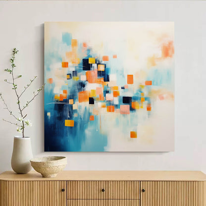 Vibrant Abstract Oil Painting for Modern Home Decor and Artistic Inspiration