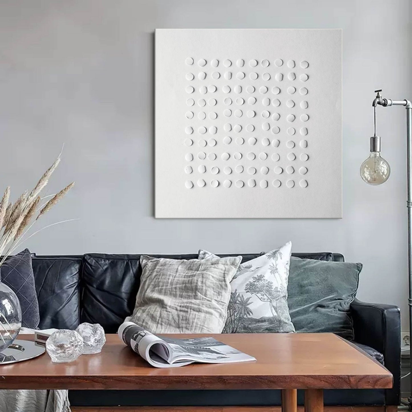 Minimalist Wabi-Sabi Style Oil Painting for Modern Wall Decor