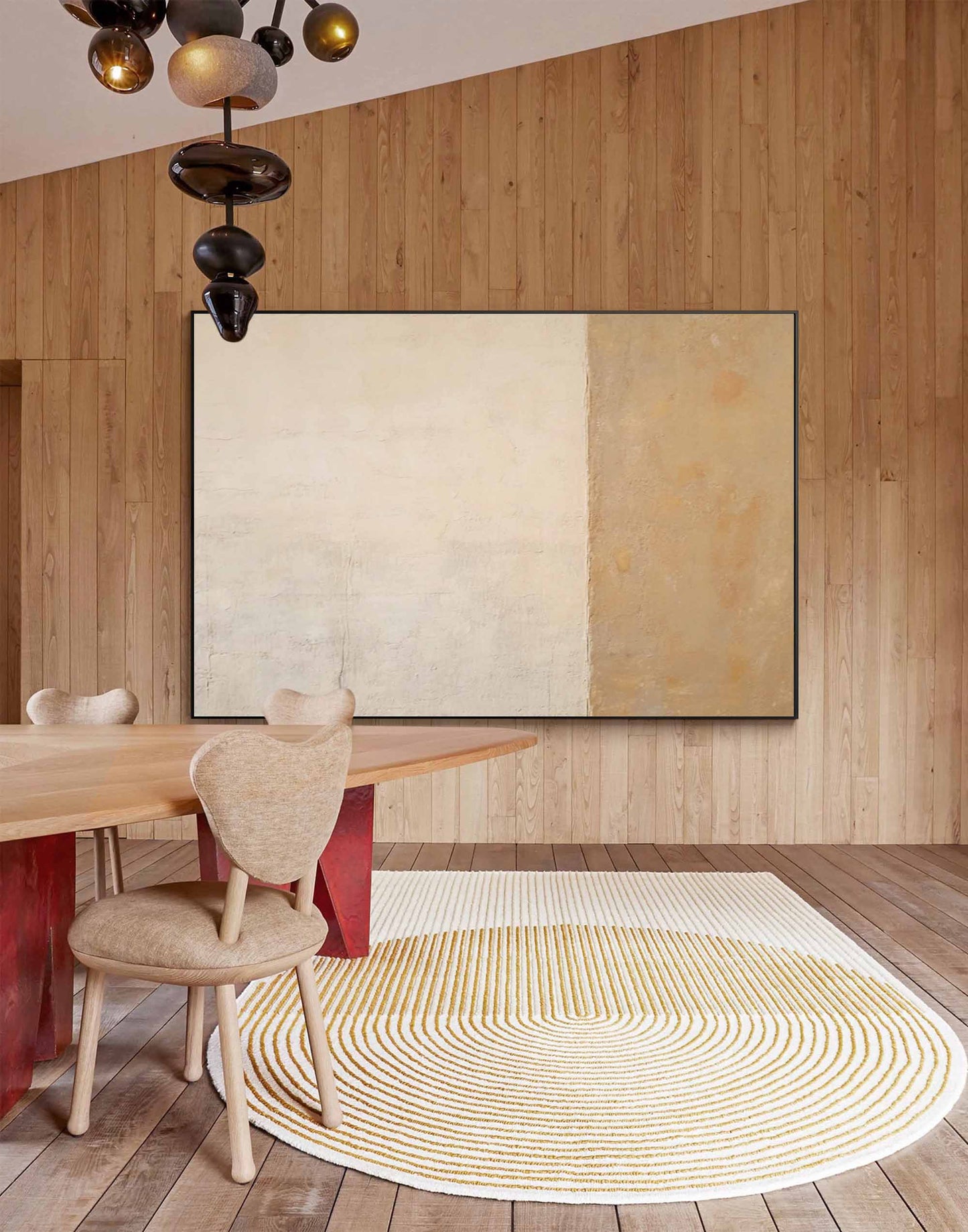 Elegant Minimalist Oil Painting for Modern Home Decor and Art Enthusiasts