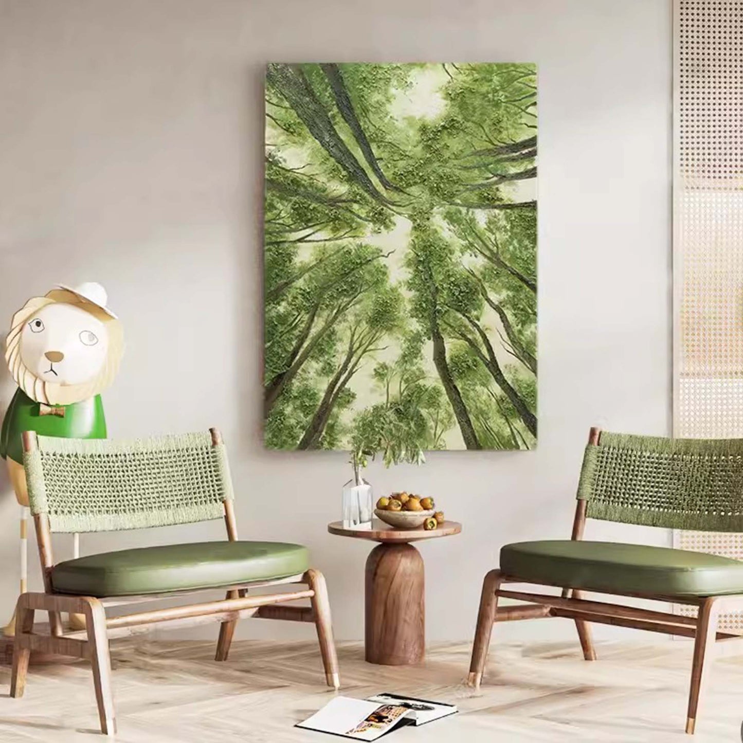 Enchanted Forest Canopy Oil Painting for Nature Lovers