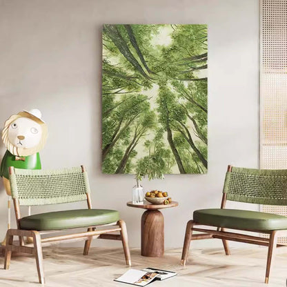 Enchanted Forest Canopy Oil Painting for Nature Lovers