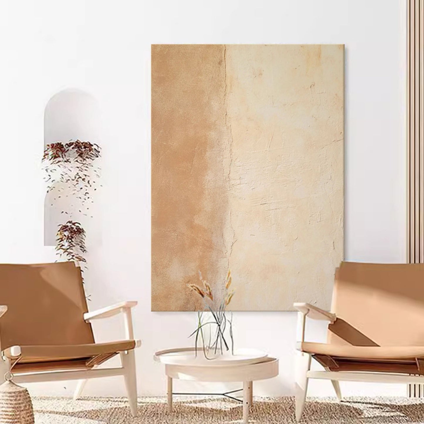 Elegant Minimalist Oil Painting for Modern Home Decor