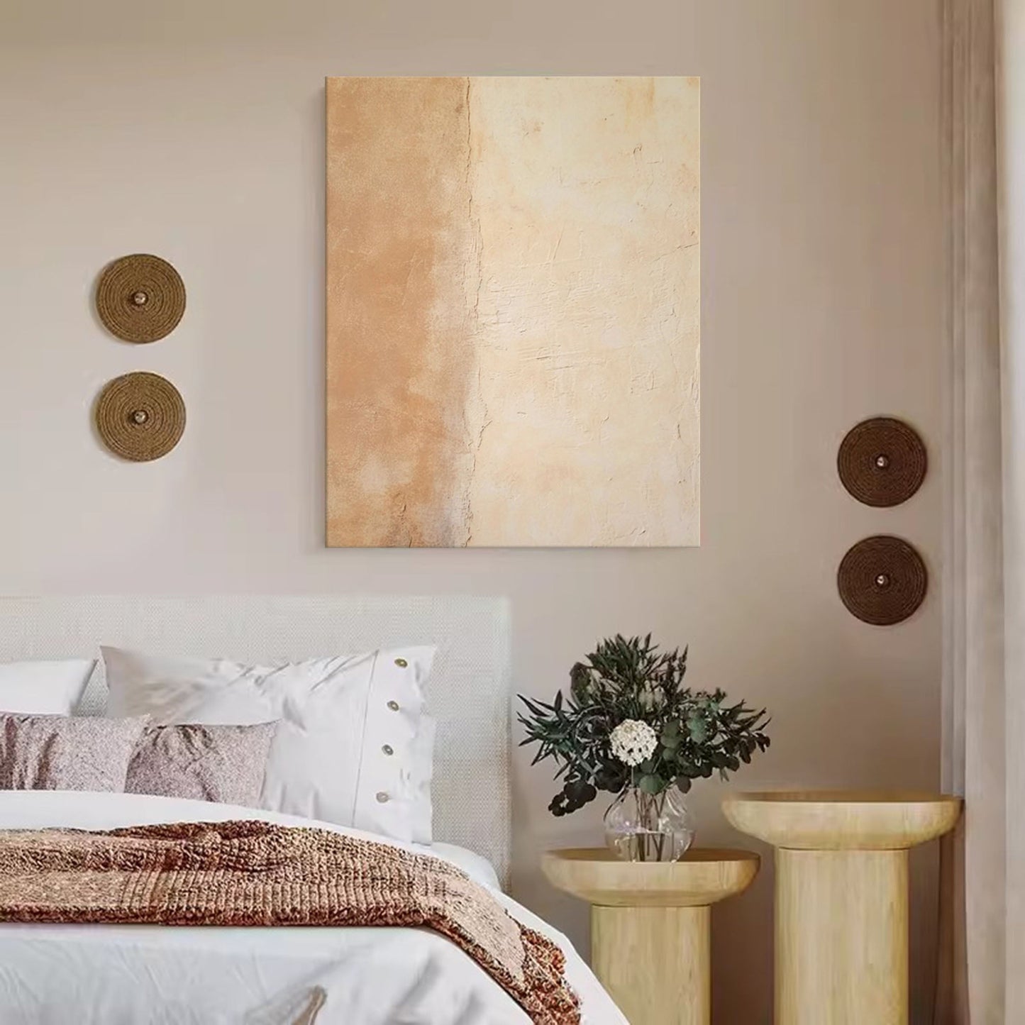 Elegant Minimalist Oil Painting for Modern Home Decor