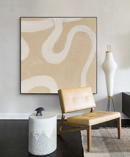 Elegant Minimalist Line Art Painting for Modern Home Decor