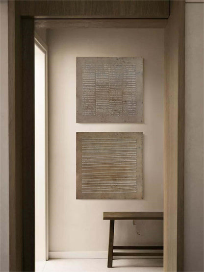 Contemporary Abstract Oil Painting Duo for Modern Home Decor