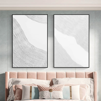 Contemporary Abstract Art Duo for Modern Home Decor