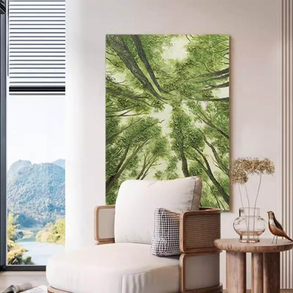 Enchanted Forest Canopy Oil Painting for Nature Lovers