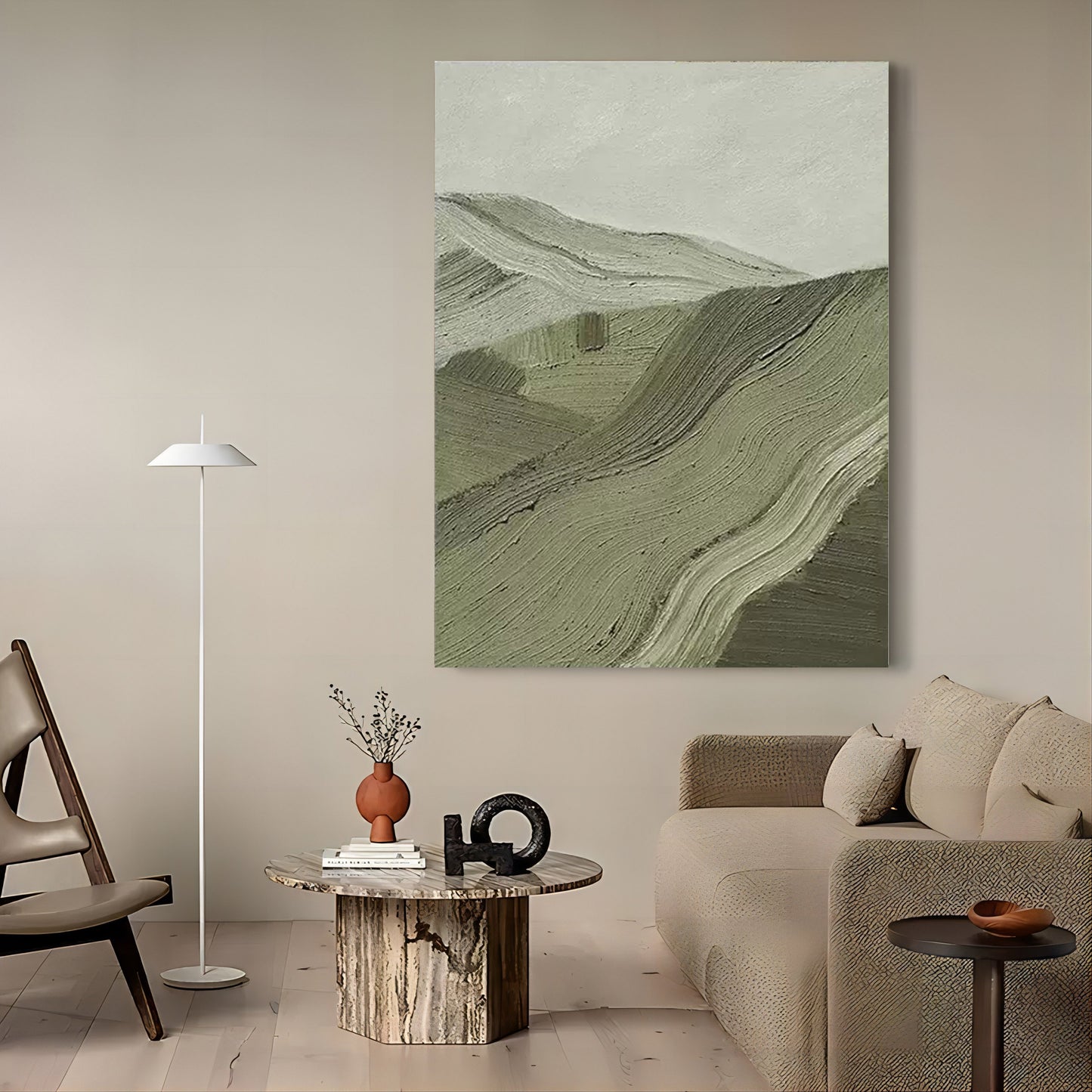 Abstract Landscape Oil Painting for Modern Home Decor