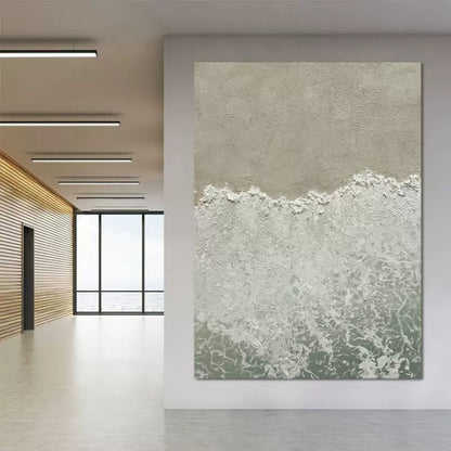 Tranquil Ocean Waves Oil Painting for Serene Home Décor