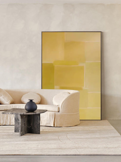 Serene Minimalist Yellow Canvas Art for Modern Home Decor