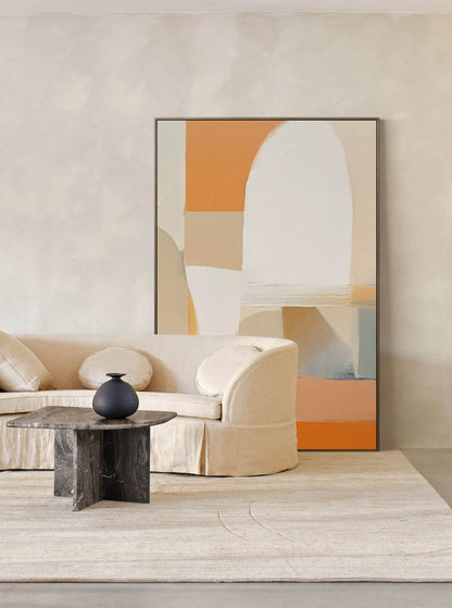 Abstract Geometric Oil Painting for Modern Home Decor and Art Lovers