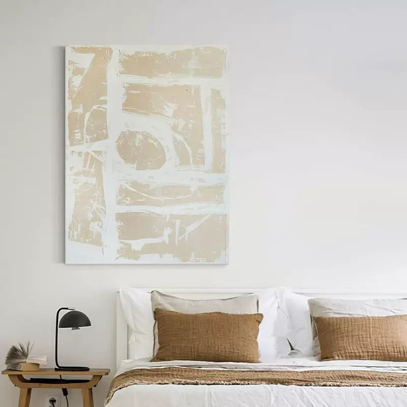 Elegant Minimalist Abstract Oil Painting for Modern Home Decor