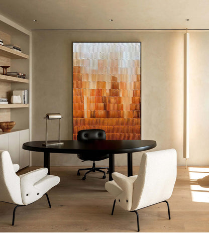 Warm Abstract Oil Painting for Modern Home Décor and Art Enthusiasts