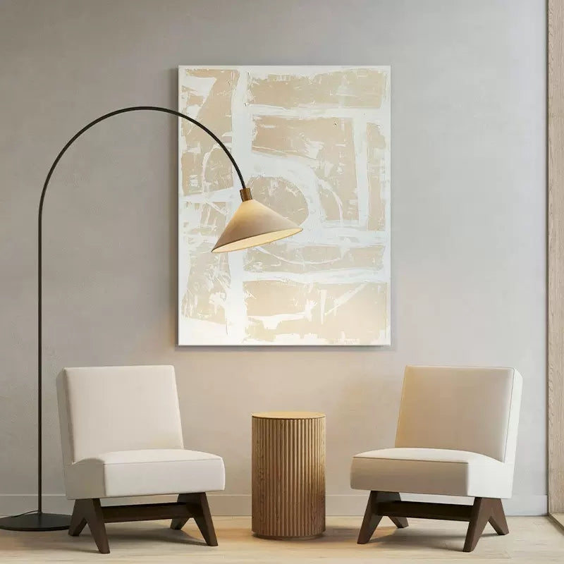 Elegant Minimalist Abstract Oil Painting for Modern Home Decor