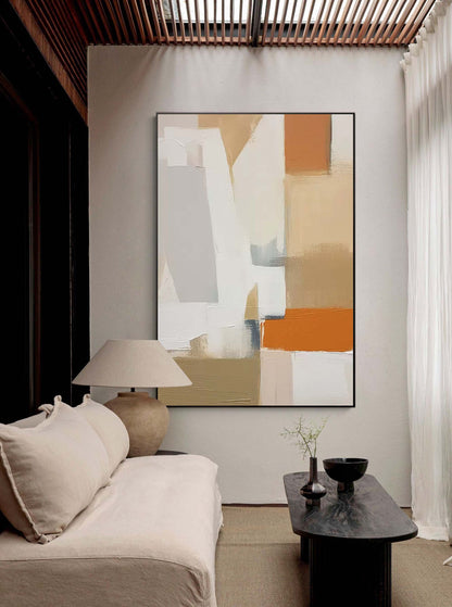 Abstract Geometric Oil Painting for Modern Home Decor and Art Collectors