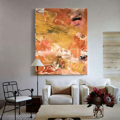 Vibrant Abstract Oil Painting for Modern Home Decor and Art Collection