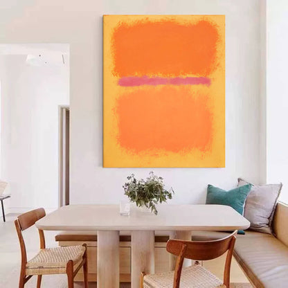 Vibrant Abstract Oil Painting in Warm Tones for Modern Home Decor