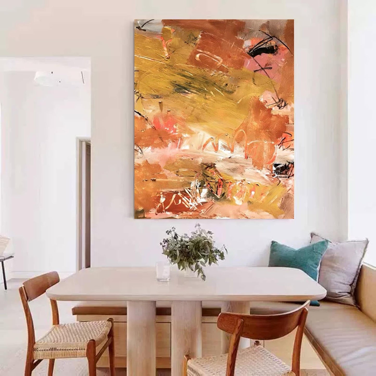 Vibrant Abstract Oil Painting for Modern Home Decor and Art Collection