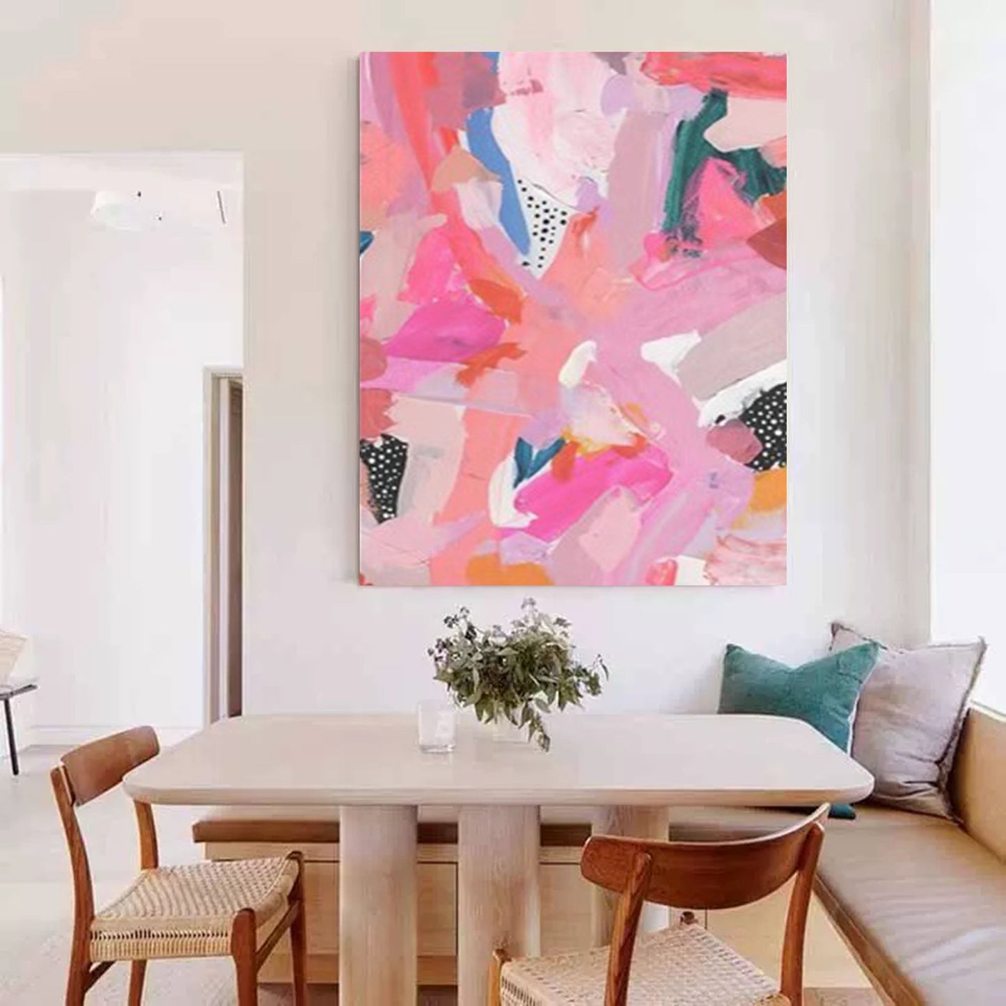 Vibrant Abstract Oil Painting for Modern Home Décor and Art Enthusiasts