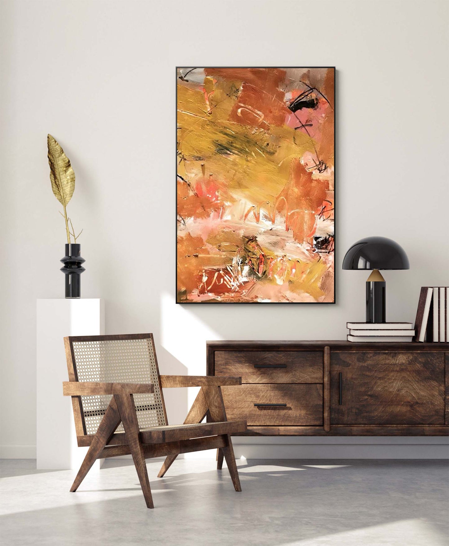 Vibrant Abstract Oil Painting for Modern Home Decor and Art Collection