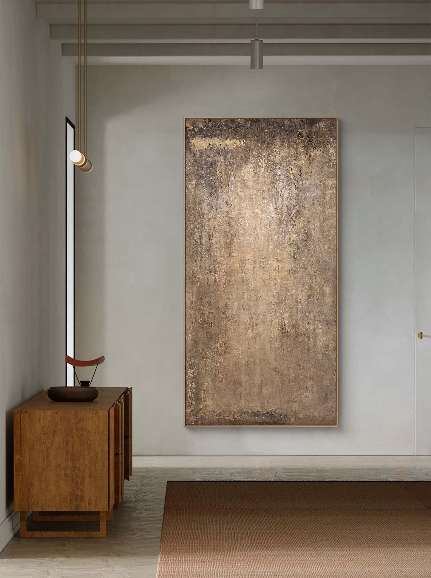 Elegant Minimalist Abstract Oil Painting for Modern Home Decor