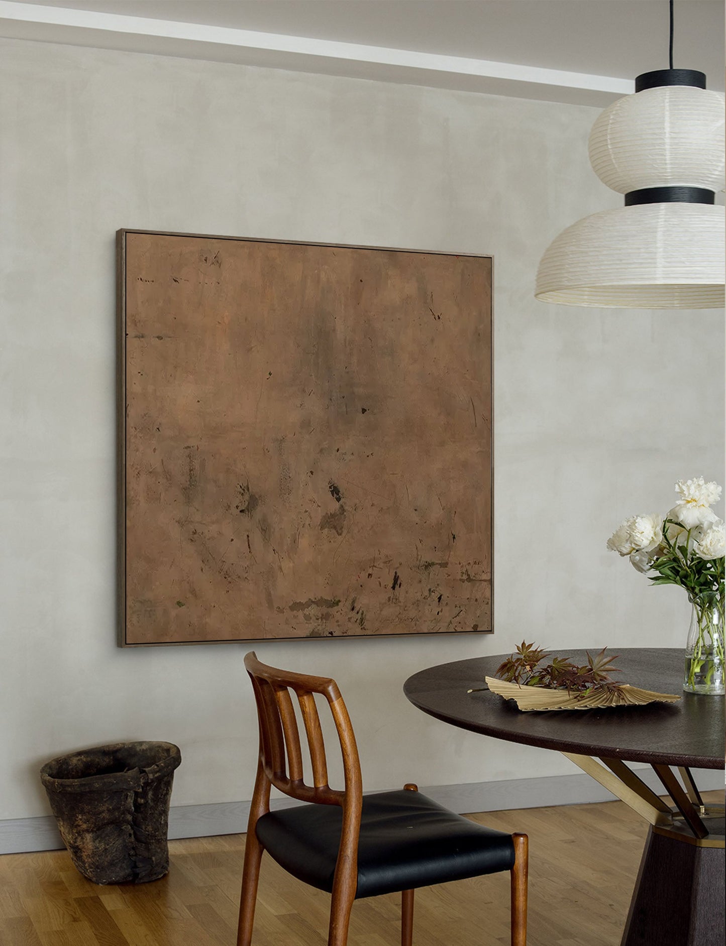 Elegant Minimalist Abstract Oil Painting for Modern Home Decor