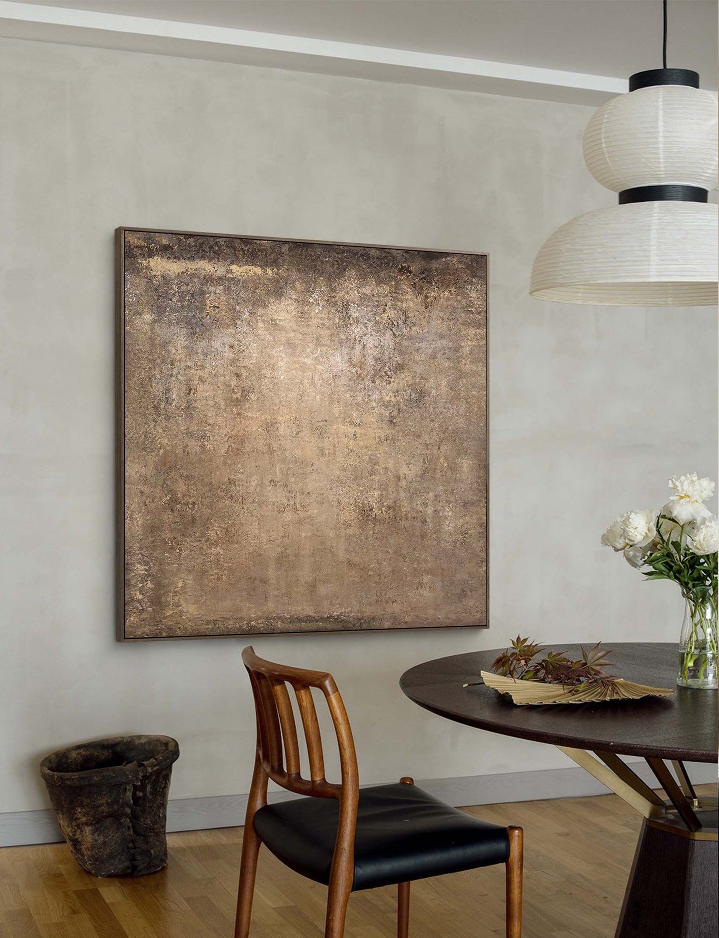 Elegant Minimalist Abstract Oil Painting for Modern Home Decor