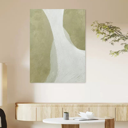 Serene Minimalist Abstract Oil Painting for Modern Home Décor