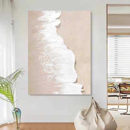 Abstract Textured Oil Painting in Soft Neutral Tones for Modern Interiors