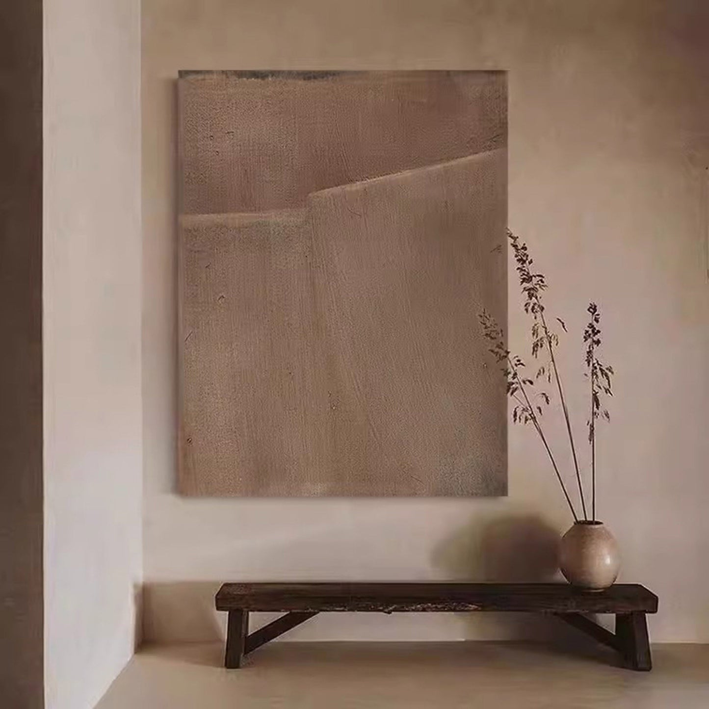 Elegant Minimalist Abstract Oil Painting for Modern Home Decor