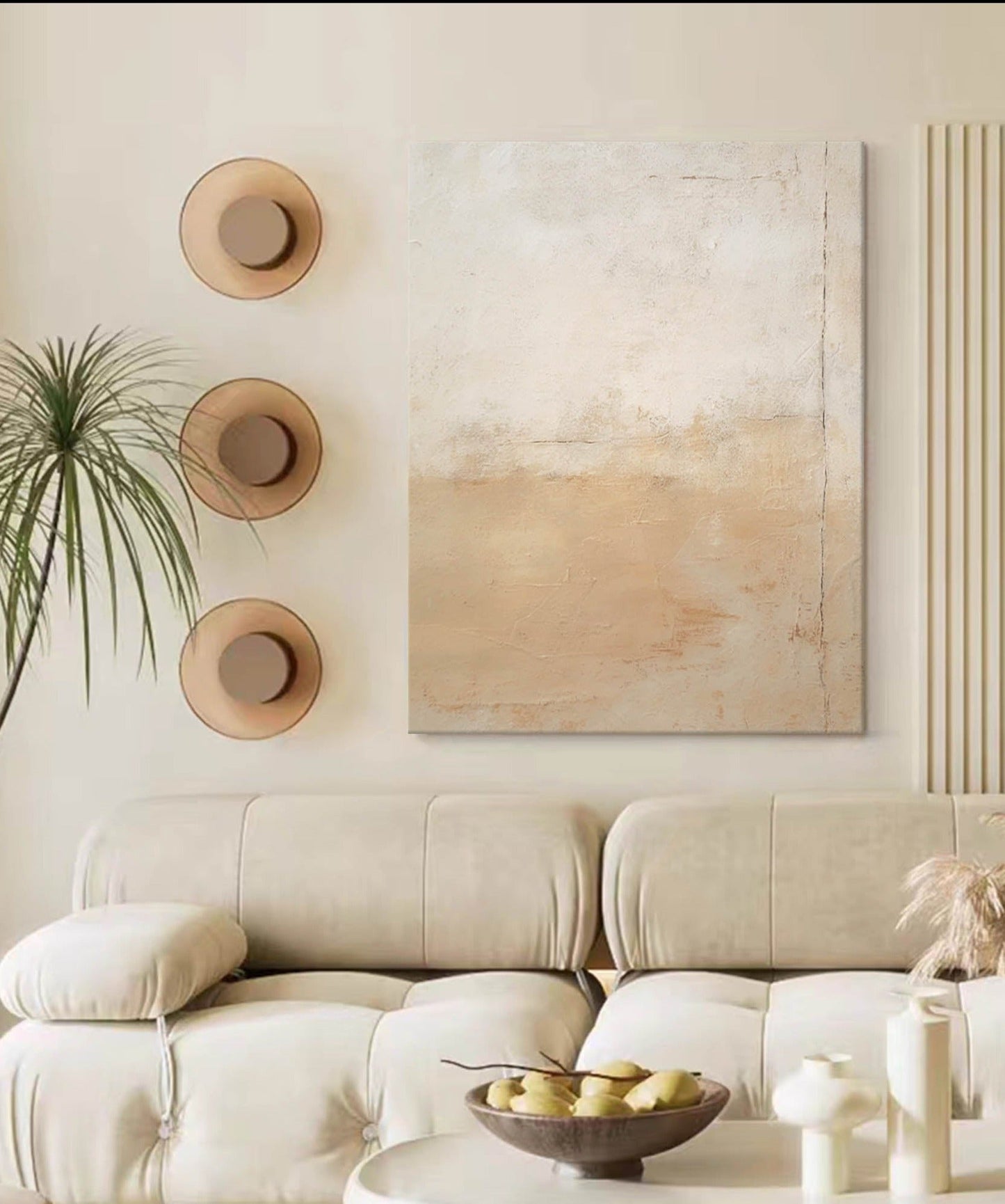 Serene Minimalist Oil Painting for Modern Home Decor and Tranquil Spaces