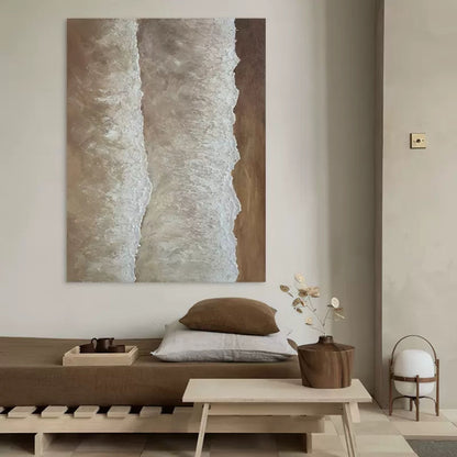 Serene Abstract Landscape Oil Painting for Modern Home Decor