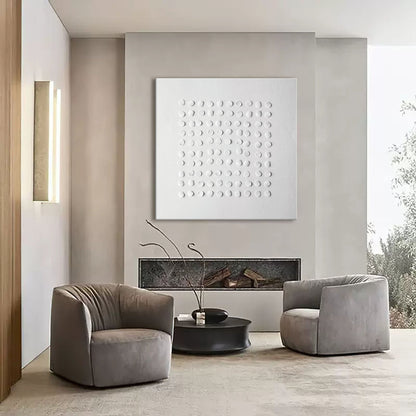 Minimalist Wabi-Sabi Style Oil Painting for Modern Wall Decor