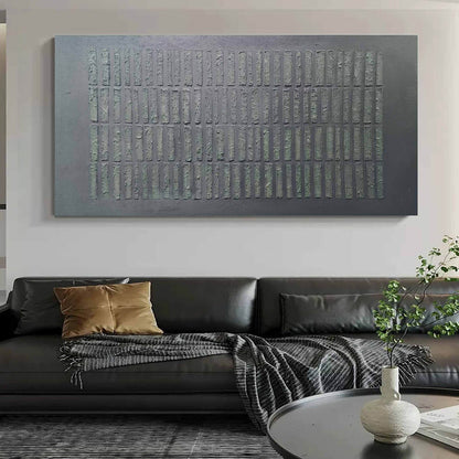 Abstract Oil Painting of Geometric Textures and Mystical Hues