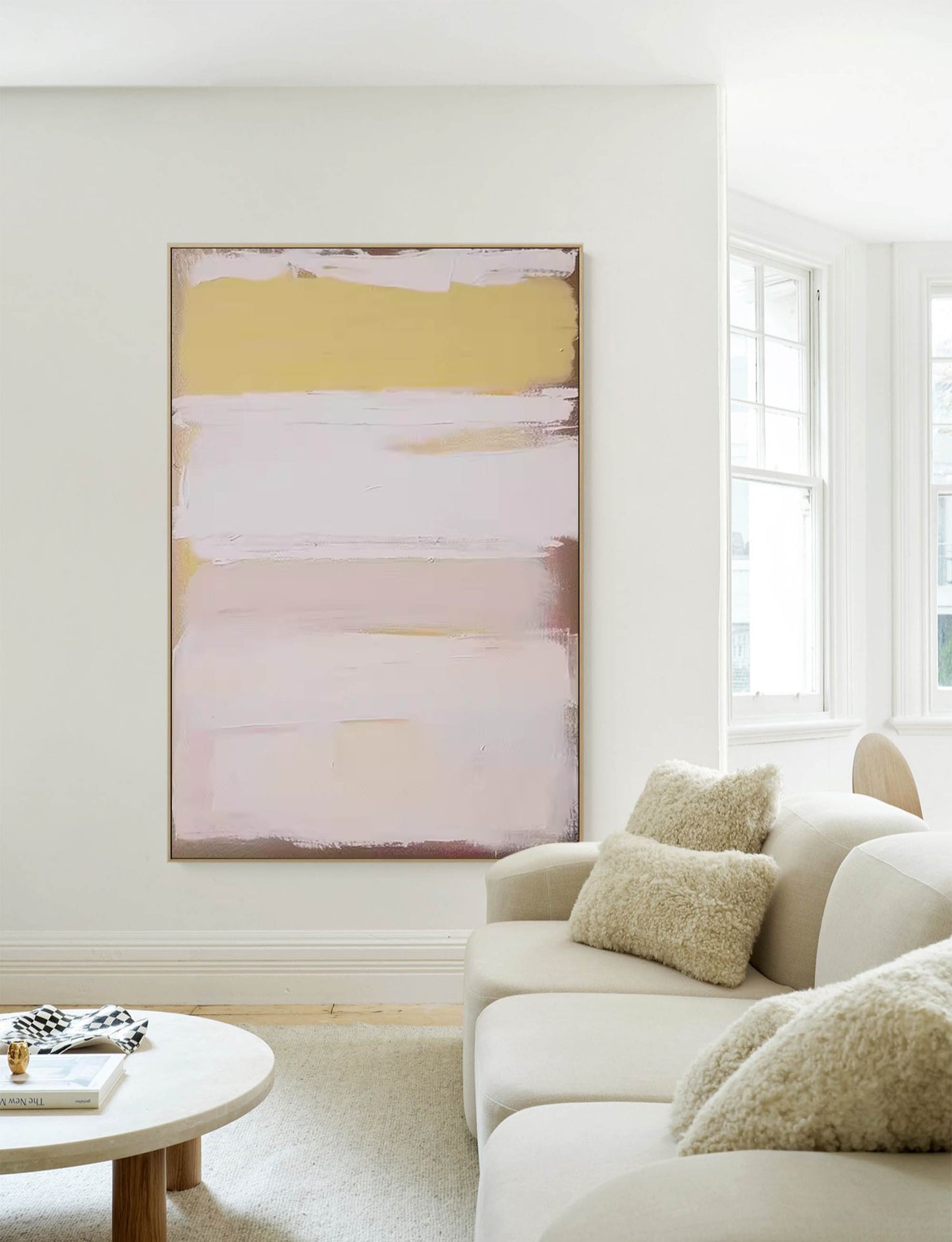 Elegant Minimalist Oil Painting for Modern Home Decor and Art Lovers