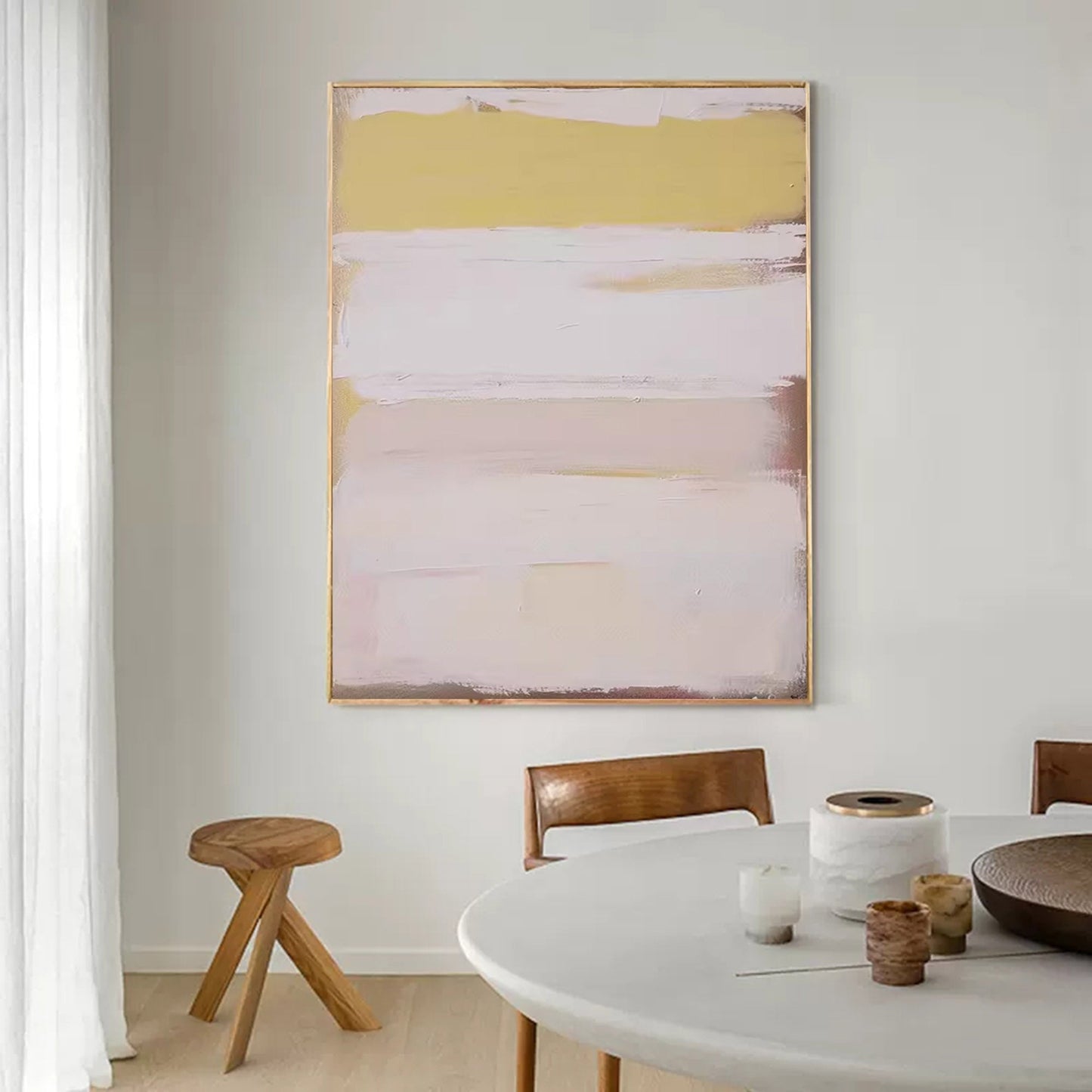 Elegant Minimalist Oil Painting for Modern Home Decor and Art Lovers