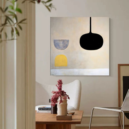 Abstract Minimalist Oil Painting for Modern Home Décor