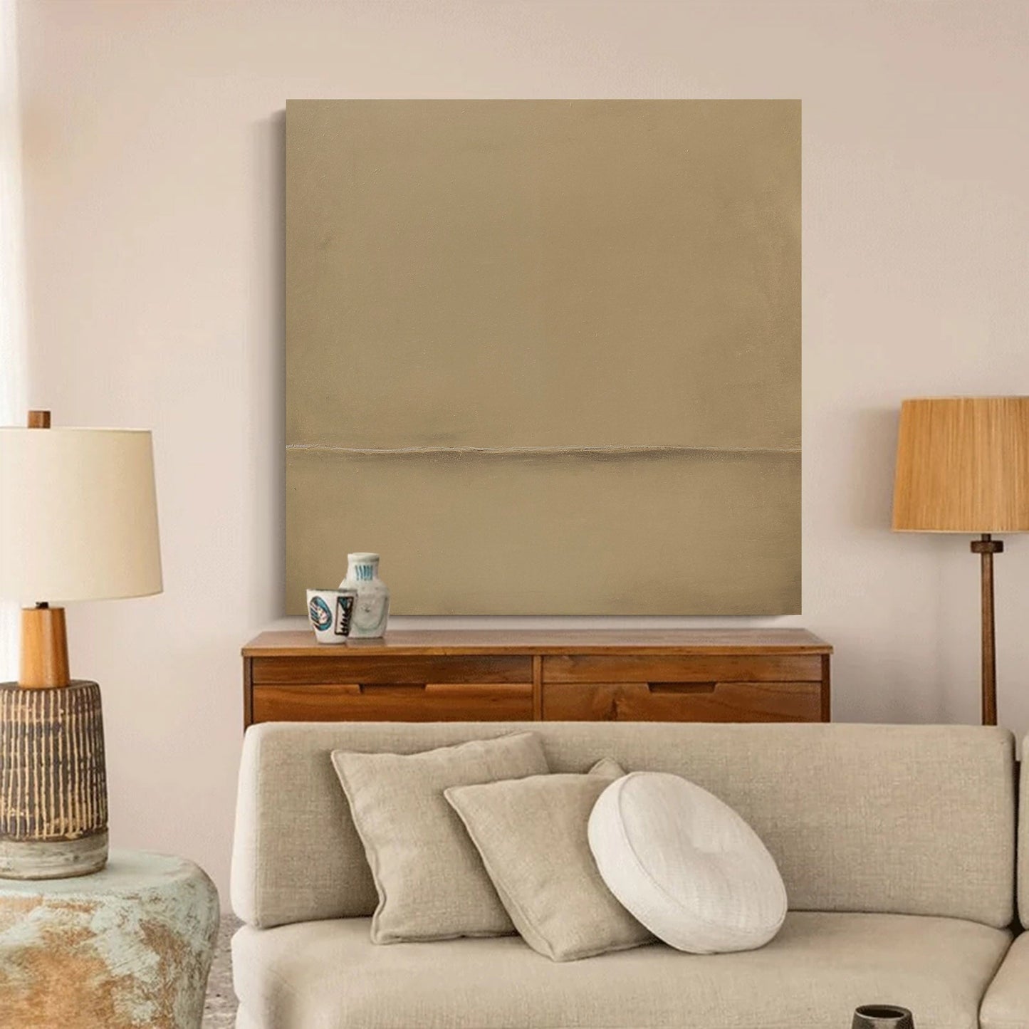 Serene Minimalist Abstract Painting for Modern Home Décor and Art Lovers