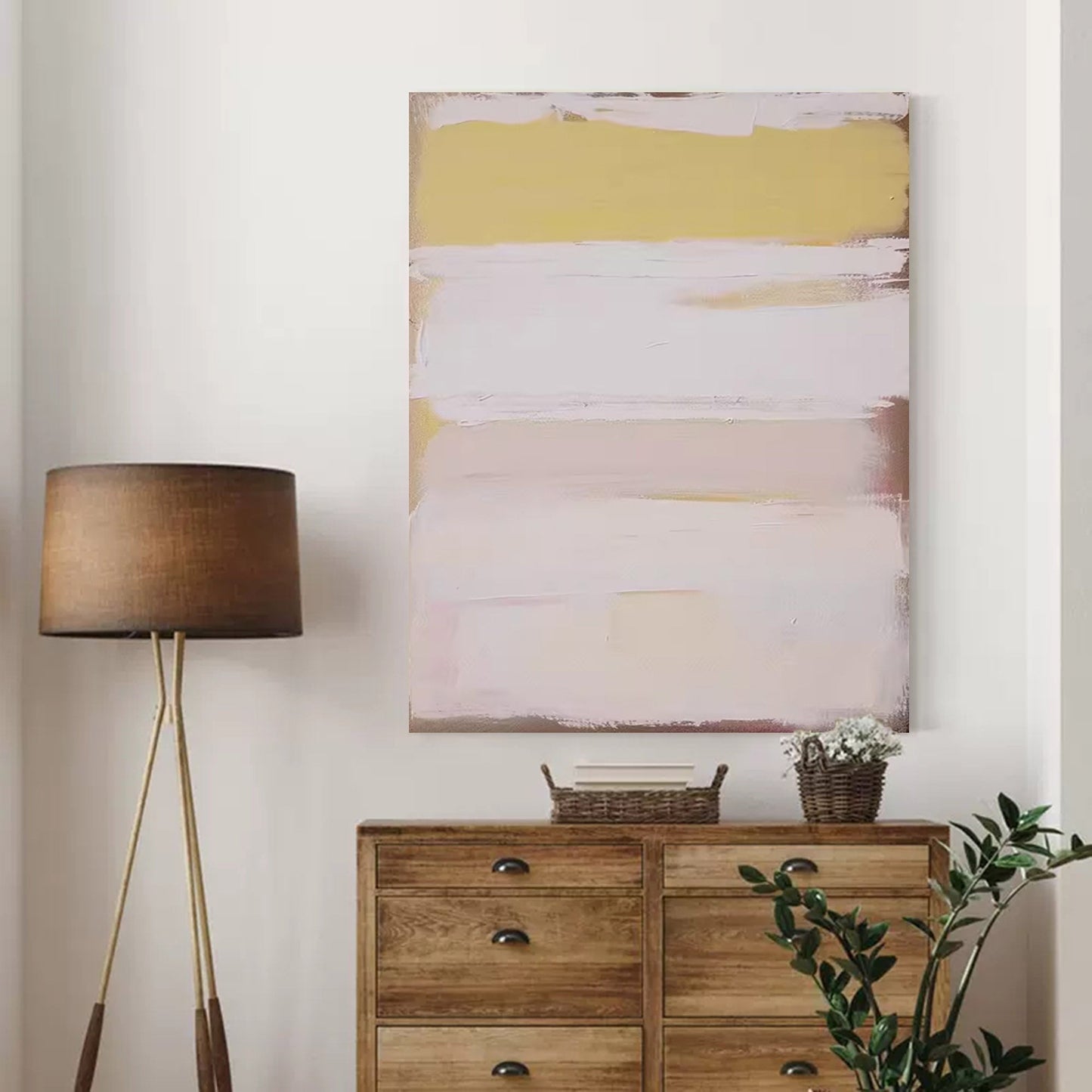 Elegant Minimalist Oil Painting for Modern Home Decor and Art Lovers
