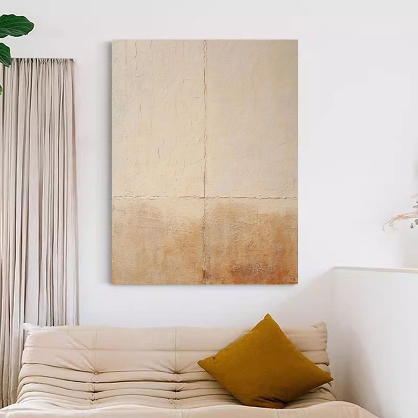 Contemporary Minimalist Oil Painting for Modern Home Decor