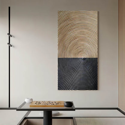 Contemporary Wabi Sabi Oil Painting - Minimalist Wall Art for Modern Decor