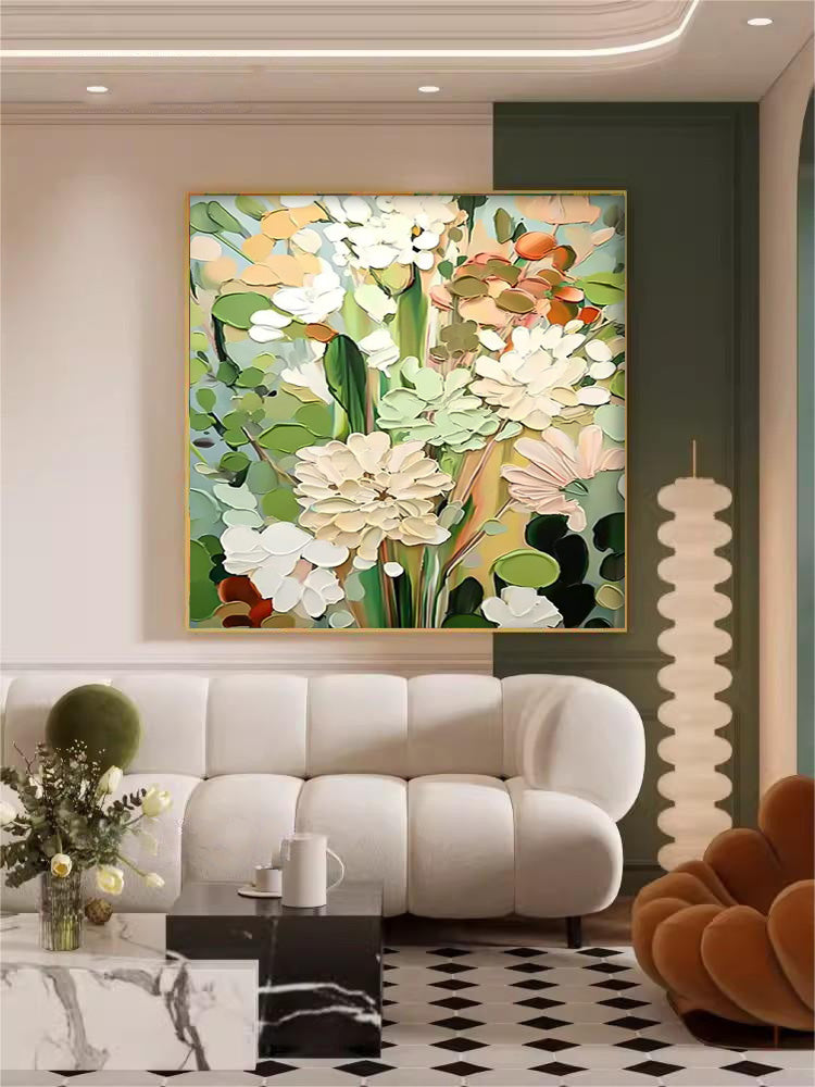 Vibrant Floral Oil Painting for Elegant Home Decor