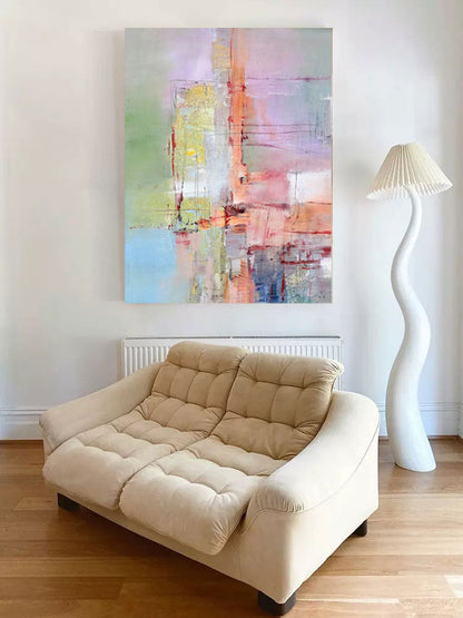 Vibrant Abstract Oil Painting for Modern Home Decor and Art Enthusiasts